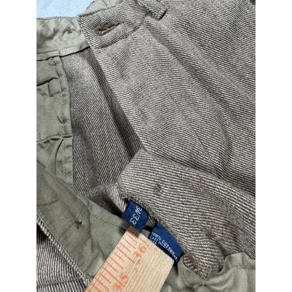 Vintage Polo Ralph Lauren Cargo Pants Military Paratrooper Mens 34x33 Button Fy